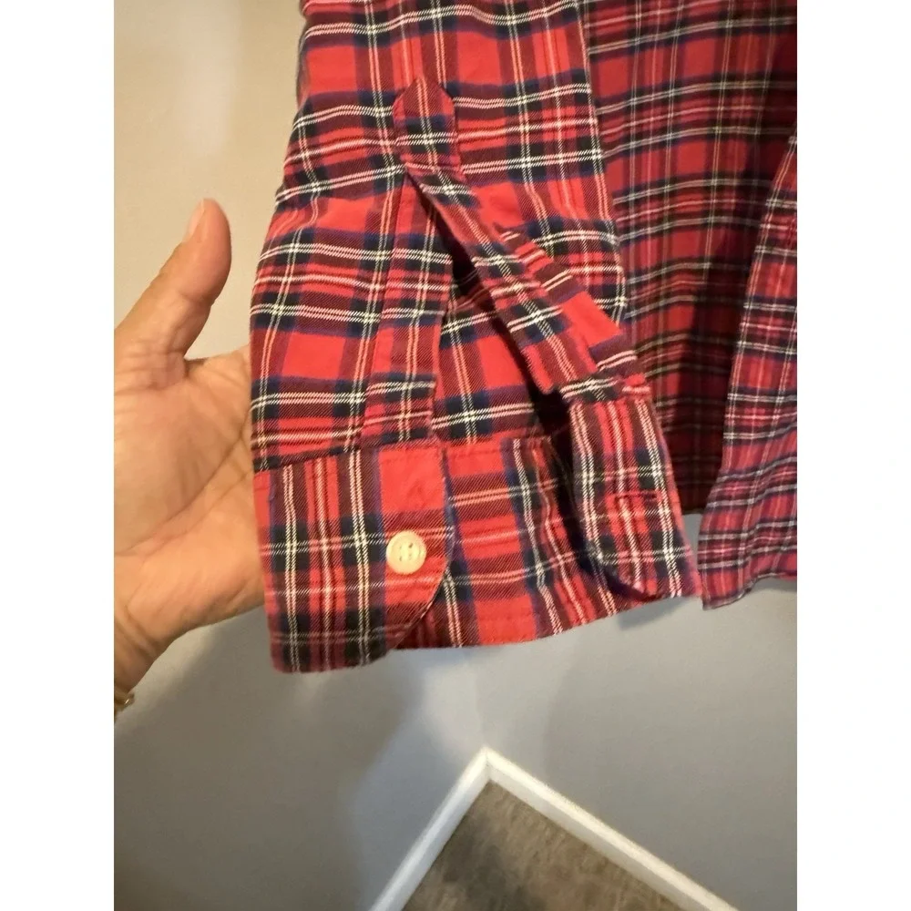 Vintage 90's CHAPS Ralph Lauren Shirt Mens XXL Plaid Long Sleeve Red Button Down - Picture 4 of 8